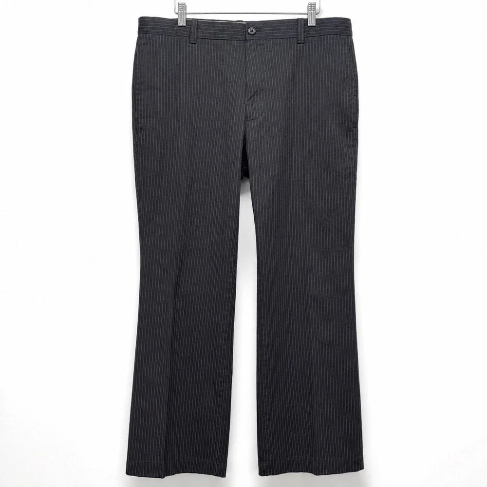 Banana Republic Tailored Fit Men's Wool Dress Pants Gray Pinstripe 32x30